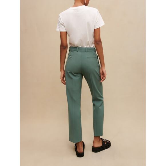 Maje Sage Green Straight Cup Tailored Trouser Pants Size 36 or Small - Picture 6 of 10